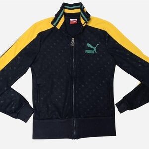 Puma Black and Yellow Track Jacket